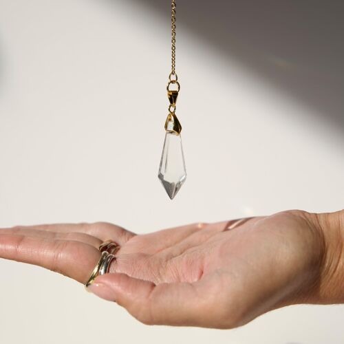 Pendule SPIRIT, attrape-soleil en cristal, accessoire radiesthésie, outil divinatoire