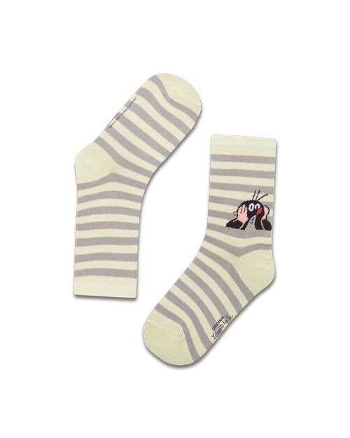 koaa – Der kleine Maulwurf "Stripes" – Socks green/gray