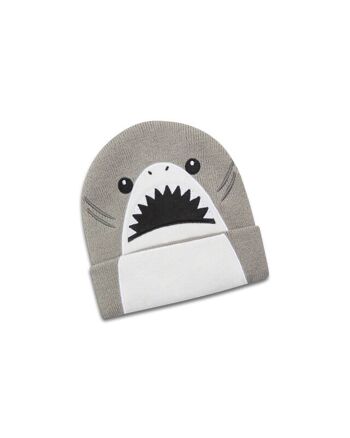 koaa – Harald le requin – Bonnet mascotte gris/blanc 3