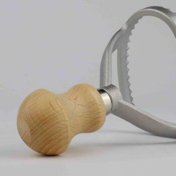 Coupe-raviolis/tampon - Coeur - 8,5 cm - Aluminium - manche en bois - Fabriqué en Italie 2