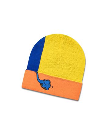 koaa – Mouse & Friends « Color Block » – Bonnet bleu/jaune/orange 2