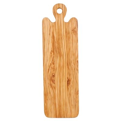 Drinks board with handle - Oblong - Tapas board - Olive wood - 60x19x1.5 cm - Handmade in Italy - Serving board - Cheese board