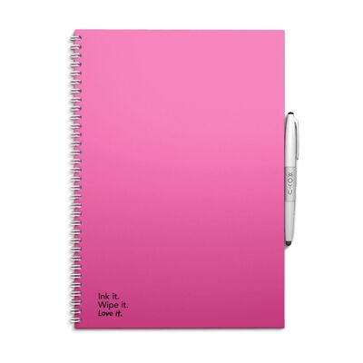 MOYU Löschbares Notizbuch A4 – Passion Pink