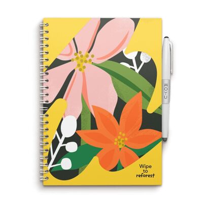 Cuaderno borrable A5 MOYU - Vibraciones de flores