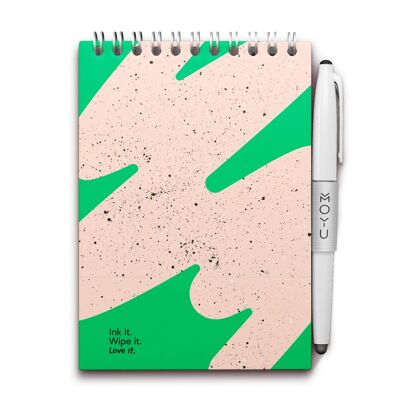 MOYU Erasable Notebook A6 Hardcover - Flashy Moss