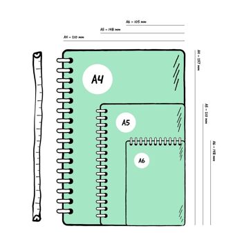 MOYU Carnet effaçable A6 relié - Flashy Moss 5