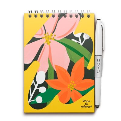 Cuaderno borrable MOYU A6 de tapa dura - Flower Vibes