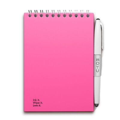 Cuaderno borrable MOYU A6 de tapa dura - Rosa Pasión