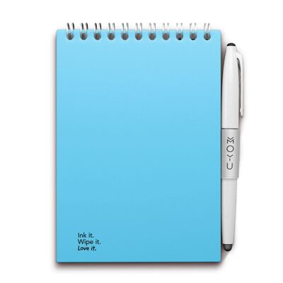 Cuaderno borrable MOYU A6 de tapa dura - Azul cielo
