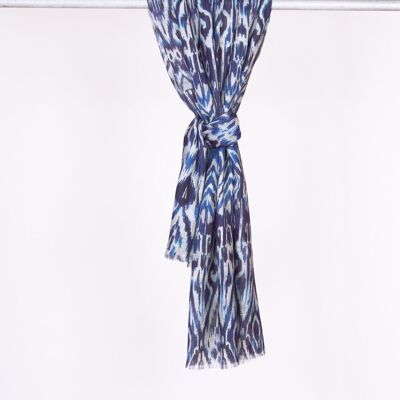SCARF - ÉCHARPE - SHAWLS – Boho wool and silk denim scarf