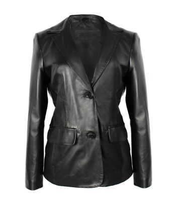 Zerimar Veste blazer en cuir pour femme | Veste élégante 100% cuir 8