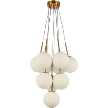 Lampe suspendue Luna Or Blanc 1