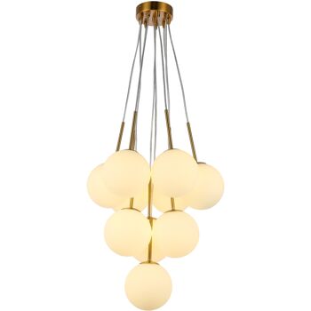 Lampe suspendue Luna Or Blanc 2