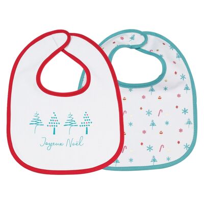 Set de 2 baberos navideños 1ª edad