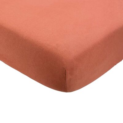 Drap housse 60x120 terracotta