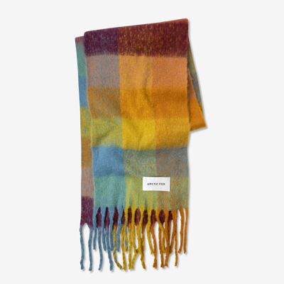 The Reykjavik Scarf- 100% Recycled - Yellow Check - AW23