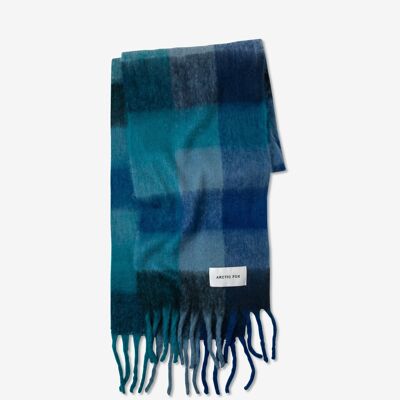 The Reykjavik Scarf- 100% Recycled - Blue Check - AW23