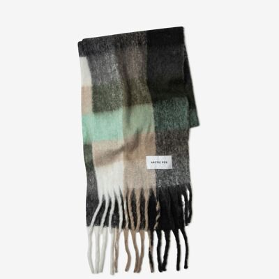 The Reykjavik Scarf- 100% Recycled - Black Check - AW23