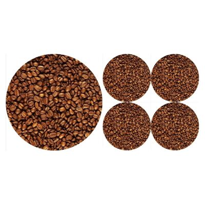 Conjunto Caffè Sottopiatto + Sottobicchieri En Feltro Bertoni