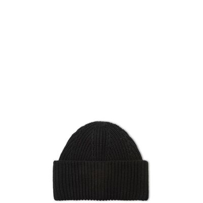 Le bonnet en laine mérinos - Noir - AW23