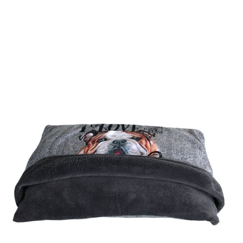 Love Bulldog Soft Dog-Cat Bed Bertoni XL 60 x 45 x 6