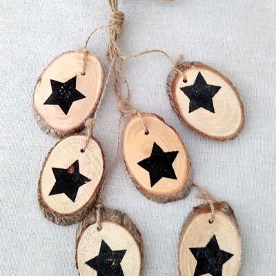 STRISCIA DI TRONCHI CON STELLE 6X4CM