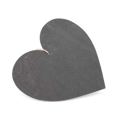 COEUR EN BOIS GRIS 26CM