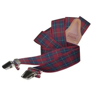 Pierre Mouton Bretella Tartan Bordeaux