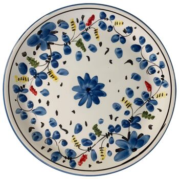 Assiettes à fleur bleue modèle Capri - Peinte à la main - Made in Italy 1