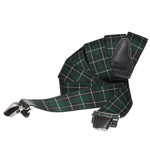 Pierre Mouton Suspender Tartan Green