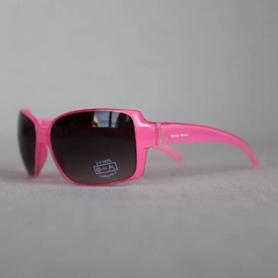 70er Jahre Pink – Übergroße rechteckige Vintage-Sonnenbrille