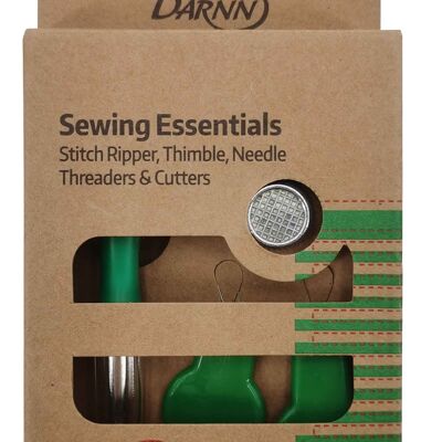 ENSEMBLE D’ESSENTIELS DE COUTURE, Ensemble d’outils de couture, Fournitures essentielles de couture, Mini ensemble de couture, Enfile-aiguilles et ensemble de coupe-aiguilles Stitch Ripper Thimble