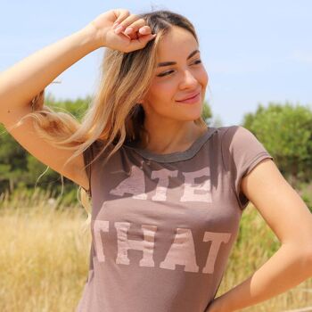 T-shirt Rosy Brown avec la dernière technologie d'impression écologique 4