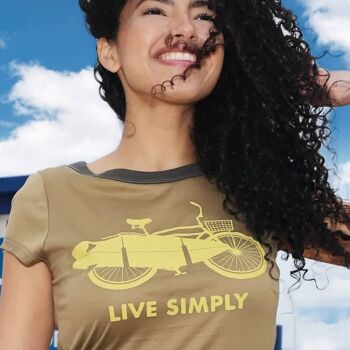 T746 Live Simply - T-shirt lumineux, t-shirts en coton, coupe ajustée 1