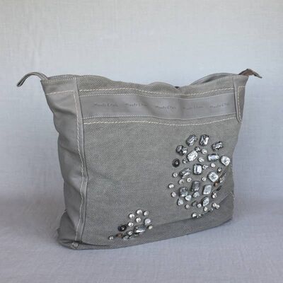 Tote Bag With Chunky Rhinestone Embellishment