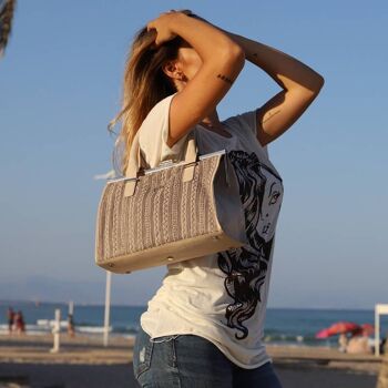 Sac Gilda - Sac en cuir beige, sac à main, sac fourre-tout de taille moyenne 3