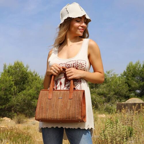 Gilda - Caramel Brown, Medium-Sized Bag, Leather Bags, Tote