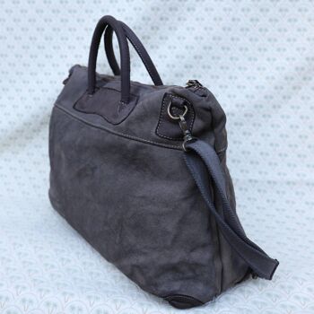 Grand sac fourre-tout gris, sacs en tissu, sacs de week-end, sac de voyage 4