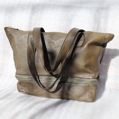 Tasche mit doppeltem Boden – Henkel – Ledertaschen – Handtragetasche