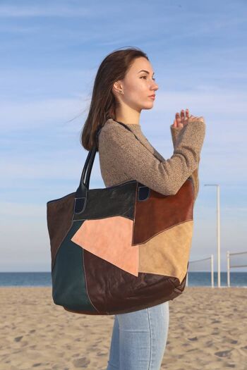 Anomalo Fashion Grand sac en cuir, sacs fourre-tout, sac à poignées 4