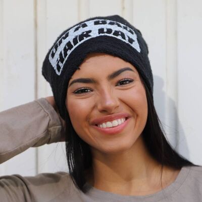 Black beanie hat, Printed beanies