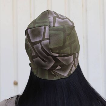 Bonnet Style en jersey vert militaire 4