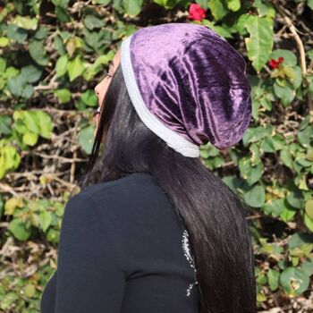 Bonnet chenille, Bonnets violets, Chapeaux 5