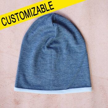 Bonnet double style denim 240 - bonnets bleus 2