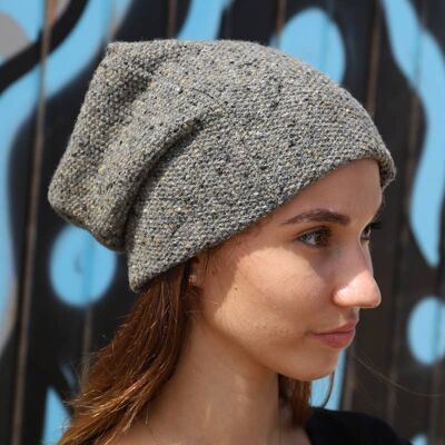 038 Iceland - Beanie hat in double wool fabric