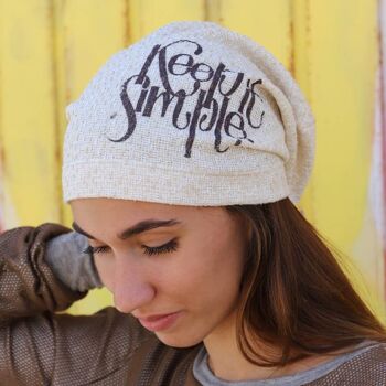 202 Keep it Simple Beanie Hat, Bonnets imprimés ECO 2