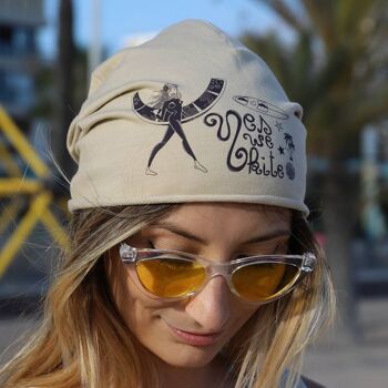 439 Beige Beanie Hats, Kitesurfing lifestyle, Bonnets en coton 2