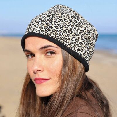 124 Beanie Hats, Externally In Lycra Printed Animalier, Hats