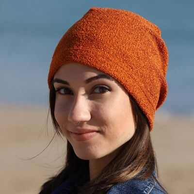 Cappello Beanie Di Lana Ipoallergenico - 52 Bis Arancio Spagnolo