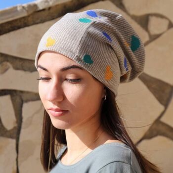 Bonnet 132 points de couleur, bonnets en coton, chapeaux imprimés 5